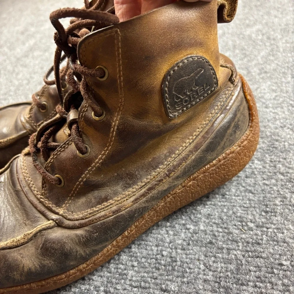 SOREL Mens Brown Leather Chukka Chugalug Lace Up Boots size: 8.5